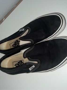 Vans Black and White Slip-On Women's Sneakers